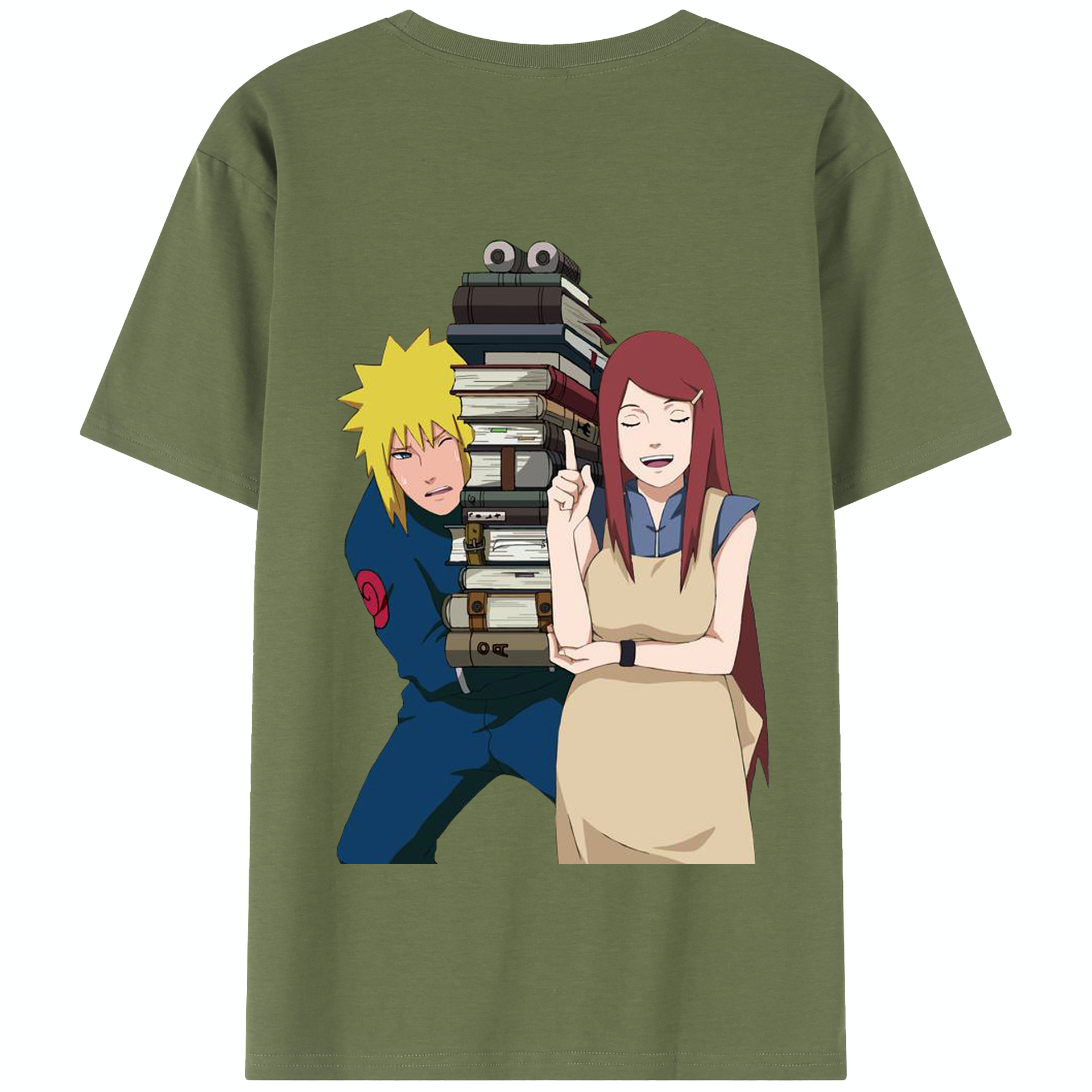 （画像用） NARUTO -ナルト- 波風 ミナト Namikaze Minato 綿100％半袖Tシャツ（背面プリント）